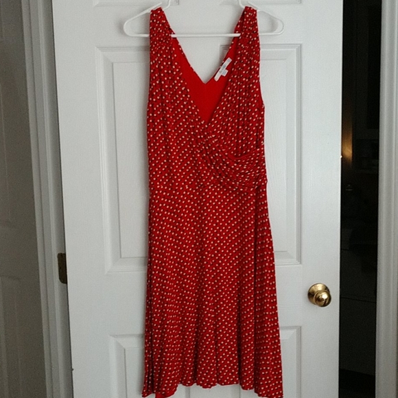boden red polka dot dress